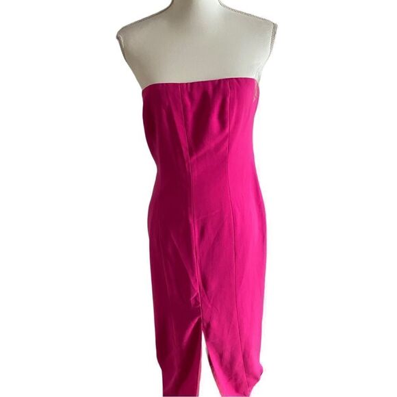 Jay Godfrey Strapless Evening Gown Hot Pink Size 8 - Picture 5 of 8